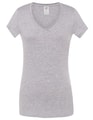 Dames T-shirt V hals JHK Sicilia Ash Melange